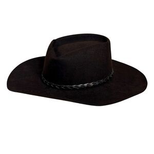 Gunslinger Wool Brown Cowboy Cowgirl Western Rodeo Country Hat braided Trim 7